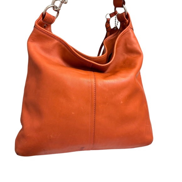 Coach vintage y2k F13356 RARE bleaker XL hobo bag orange rust burnt sienna - Picture 2 of 16